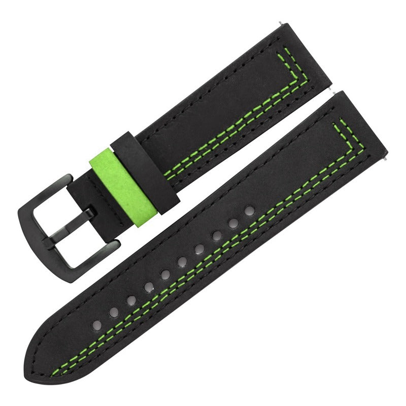 Bracelet noir & vert type L