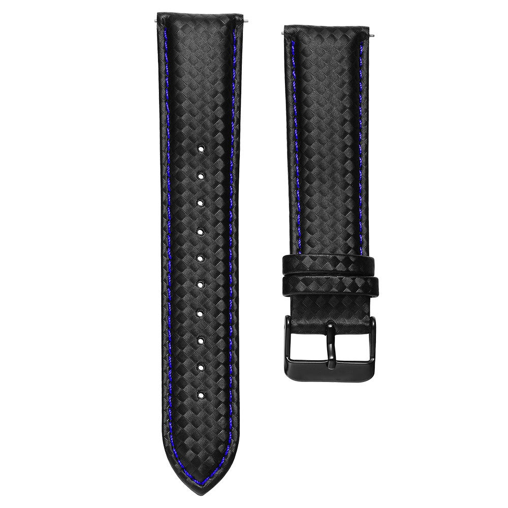 Bracelet cuir noir & bleu